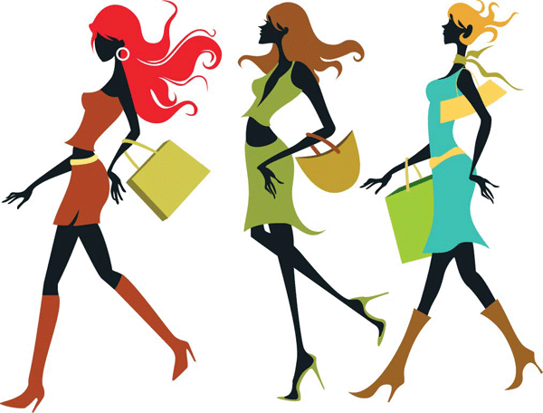 Shopping Girl Vector