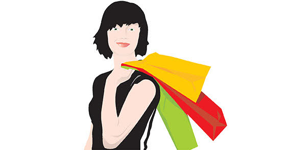 Shopping Girl Vector