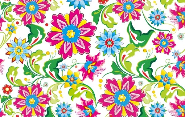 Showy Seamless Floral Vector