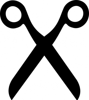 Sign Black Icon Education Scissors Symbol Office Arrow Silhouette Cartoon Tools Tool Free Work Scissor