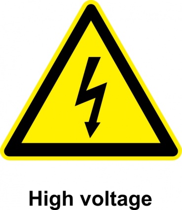 Sign High Voltage clip art