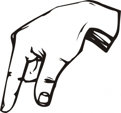 Sign Language Q clip art