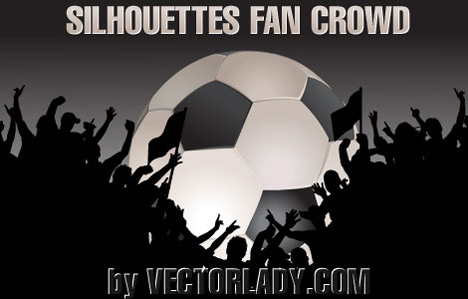 Silhouettes Fan Crowd