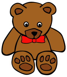 Simple Teddy Bear with Bowtie