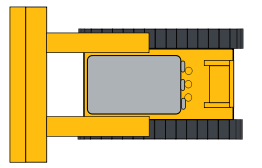 Simple yellow bulldozer