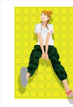 Sit girl position vector 12