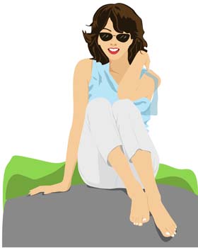 Sit girl position vector 33