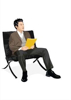 Sit man position vector 2