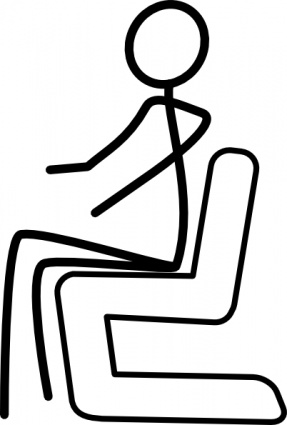 Sitting Stickman clip art