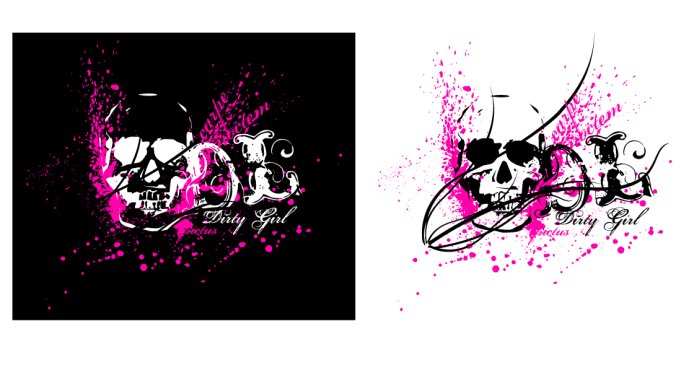 Skull shirt design