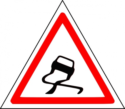 Slippery Road clip art