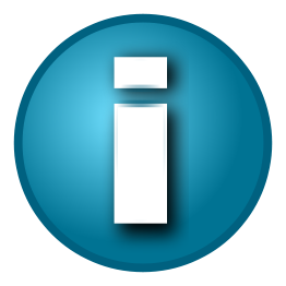 Small blue 'i' info button