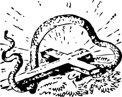 Snake And Cross clip art