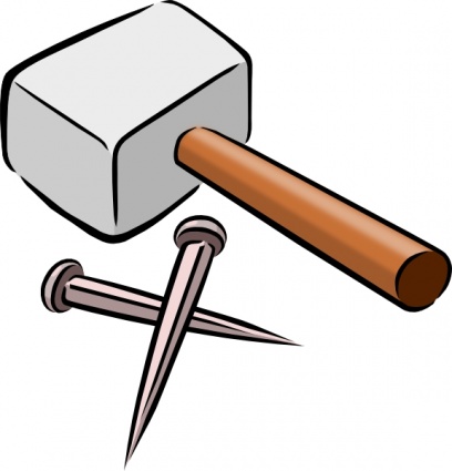 Snarkhunter Hammer And Nails clip art