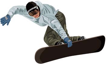 Snow boarding vector 4