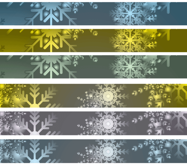 Snowflakes Banner Vector