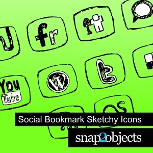 Social Bookmark Sketchy Icons