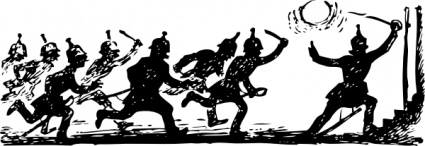 Soldiers In Battle clip art