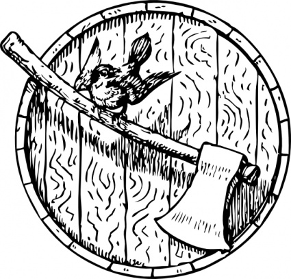 Sparrow Axe Barrelhead clip art