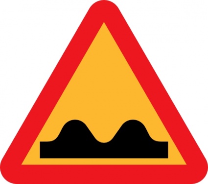 Speed Bump Sign clip art