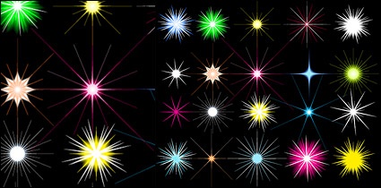 Stars shining color vector material