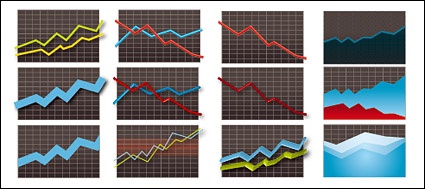 Statistics icon element vector material