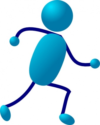 Stick Man Running clip art