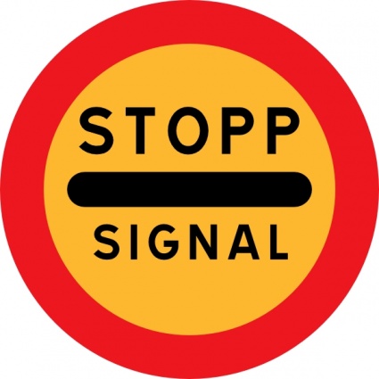 Stopp Signal Sign clip art