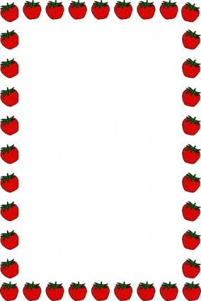 Strawberry Border clip art