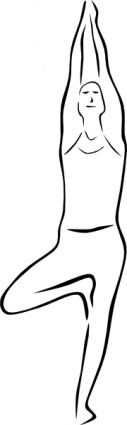 Stylized Yoga Person clip art