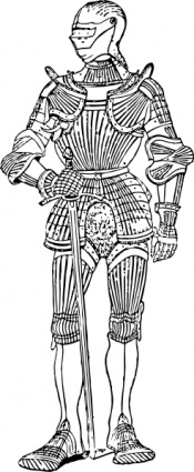 Suit Of Armor Front clip art