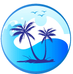 Sun Palm Trees Vector