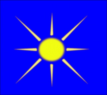 Sun With Blue Sky clip art