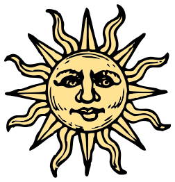 Sun Woodcut