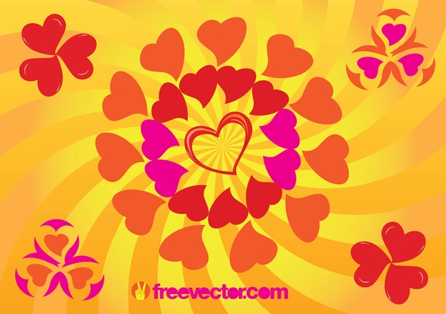 Sunny Heart Vector