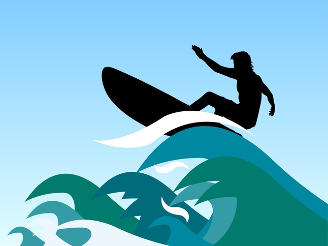 Surfer Waves Vector