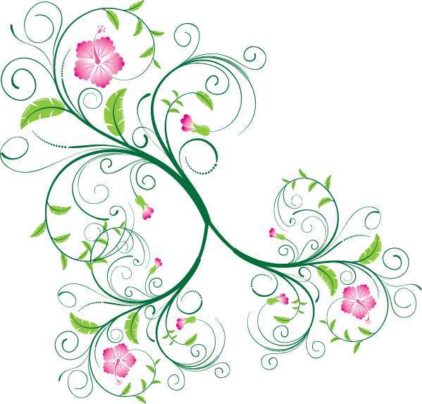 Swirl Floral Vector