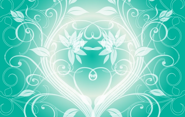 Swirly Dark Green Background