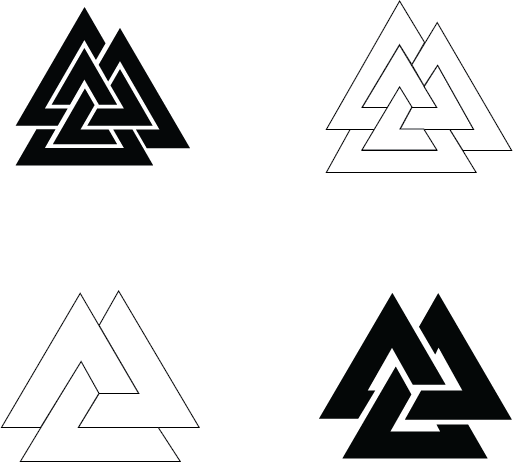 Symbol Vector 4 Simple Valknut Designs