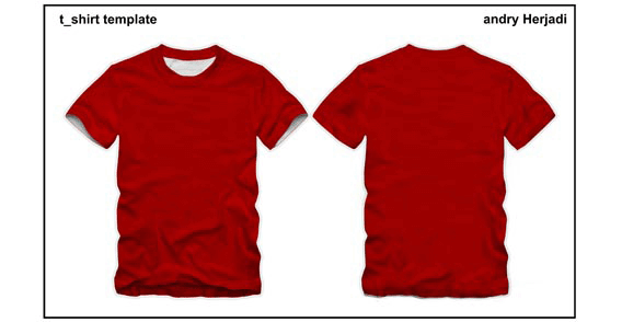 T-shirt template front and back