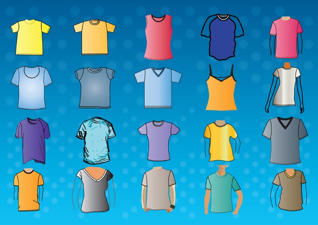 T-Shirt Template Vectors