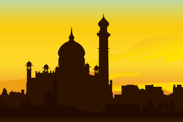 Taj Mahal Vector Illustration