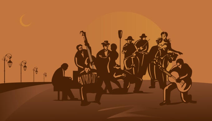 Tango orchestra vector