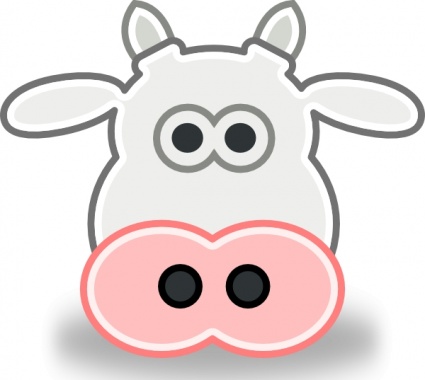 Tango Style Cow Head clip art