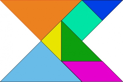 Tangram Blocks Asian Game clip art