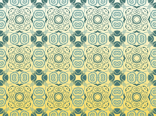 Teal Flower Pattern