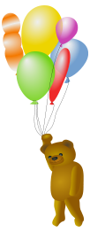 Teddy Bear with Balloons