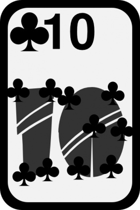 Ten Of Clubs clip art