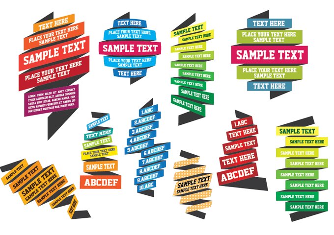 Text Templates Vector