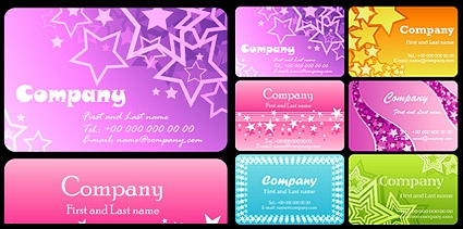 The Star card templates theme vector